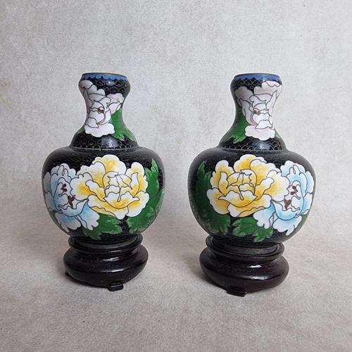 Lot vase cloisonné - 2,