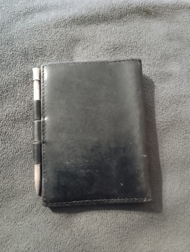 Hermes couverture cuir noir - hermes,