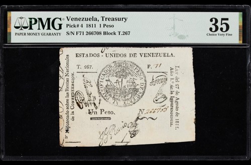 1811 venezuela peso treasury - 1811,