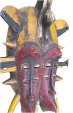 AUTHENTIQUE MASQUE DOUBLE SENUFO SENOUFO  COTE D’IVOIRE BURKINA MALI