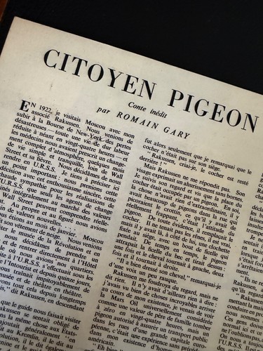 Romain gary citoyen pigeon - gary,