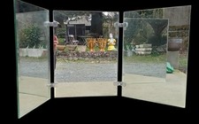 Ancien grand miroir triptyque
