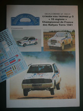 MC43 DECAL 1: 43 - CITROEN VISA gr 5 TROPHEE : 9 PILOTES / 3  RALLYES TERRE 1981