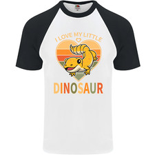 J'Aime Mon Petit Dragon Dragon Barbu T-Shirt De Baseball S/S Pour Hommes