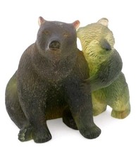 Daum Pate de Verre Mother bear