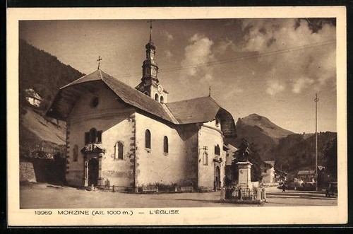 Cpa morzine église - cpa, morzine,