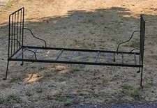 LIT 1 PERSONNE FER FORGER PLIANT XIXème IDEAL POUR BANQUETTE DE JARDIN