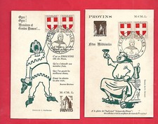 2 CARTES POSTALES PROVINS FETES MEDIEVALES  1950   A.GUILLERME  