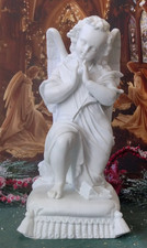 ANTIQUE STATUE ANGE EN PRIERE
