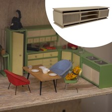 Meuble TV pour maison de poupée à l'échelle 1/12, robuste et réaliste,