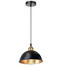 Vintage Industriel Métal Plafonnier Plaque Support Lampe & Rétro Pendentif Lampe