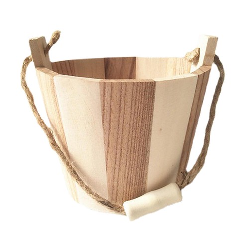Mini seau bois pour maison - bois,