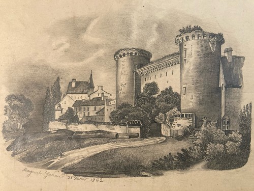 Très beau dessin crayon 19e - beau,