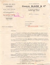 1953 STORES EN BOIS CHARLES BLAISE A SAINT DIE - M. REMOND LAITERIE D AGRAMON