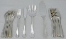 Christofle Boréal, 8 couverts à poisson + 1 couvert de service, 18 pièces.