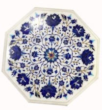 Table D'Angle En Marbre Blanc