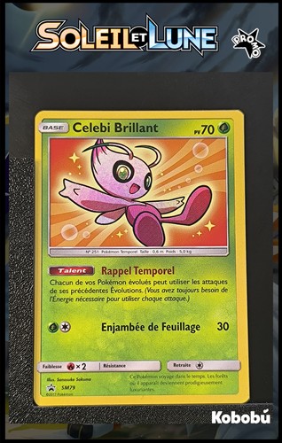 Carte pokémon celebi - pokémon, brillant
