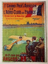 PUZZLE NATHAN AERO CLUB DE FRANCE CIRCUIT ANJOU 1912 ANGERS LESSIEUX ET CARREY