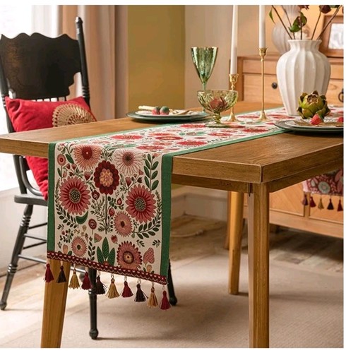 Vibrant flower boho table - boho,