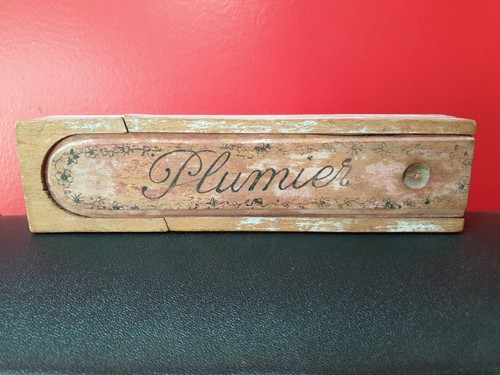 Ancien plumier écolier en - ancien,