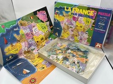 La FRANCE par régions - Puzzle Jeux Nathan 575 398 - 112 pièces - 1976 - TBE