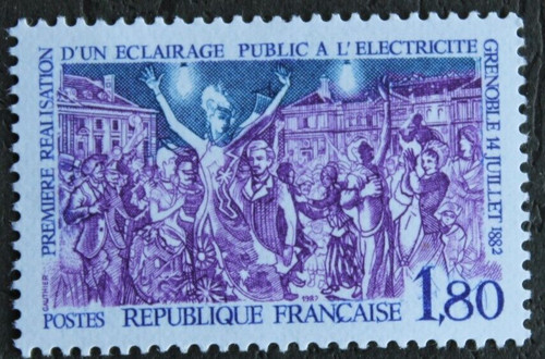 Timbre france eclairage - france,