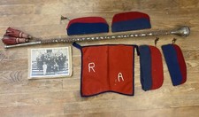 ANCIEN EMOUVANT LOT CANNE TAMBOUR MAJOR + PHOTOS + CALOTS MILITAIRE