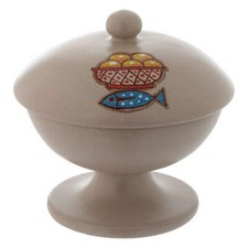 Beige Ceramic Lid Box