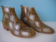 Bottines - Boots Eram Véritable Cuir - Style Serpent Marron T.36 bon état