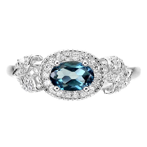 925 bague argent ovale - en,