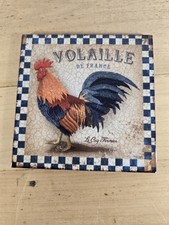 dessous de plat volaille de france liege / ceramique neuf L20cm marronnier