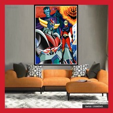 REPRO RARE AFFICHE GOLDORAK TOILE POSTER TIMBRE PHOTO FIGURINE MANGA ACTARUS BD