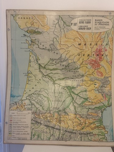 Carte scolaire ancienne - carte,