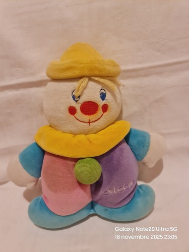 Doudou peluche chicco clown - doudou,