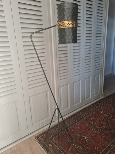 Lampadaire laqué noir - ,
