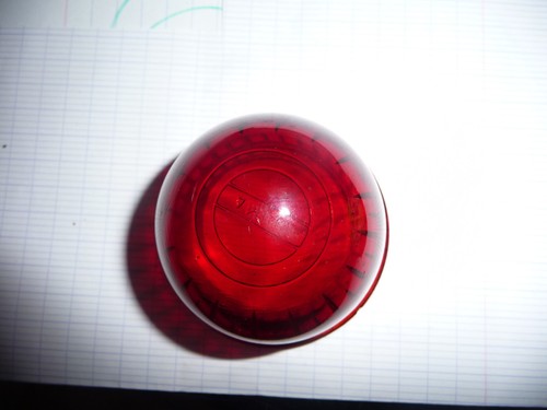 Cabochon feu rouge obus - feu, "obus"