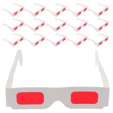  100 paires de lunettes 3D en carton : lunettes anaglyphes 3D universelles en