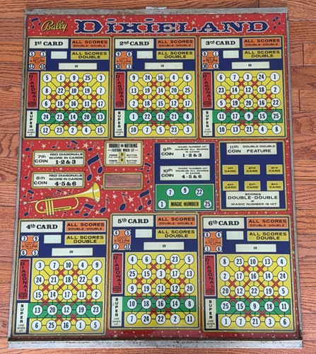 Vtg bally dixieland bingo - vtg,