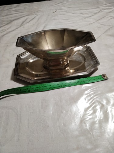Sauciere metal argente sur - metal,