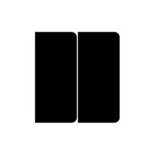 Autocollant plaque immatriculation noire auto sticker - Angles : arrondis