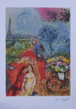 Marc CHAGALL : Amoureux sur