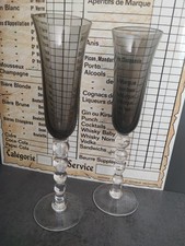 2 Verres En Cristal Saint Louis, Flûtes A Champagne ? Bubble 