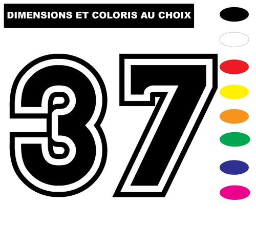 Numéro sticker personnalisé