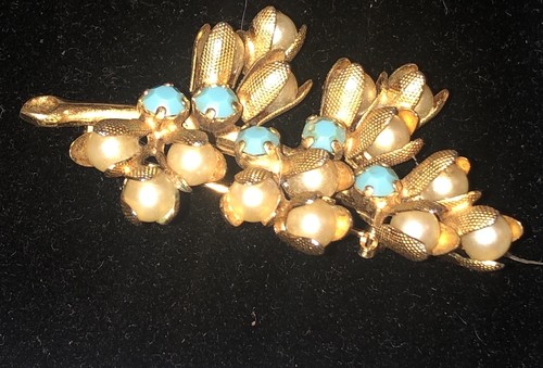 Très ancienne broche - ancienne, florale