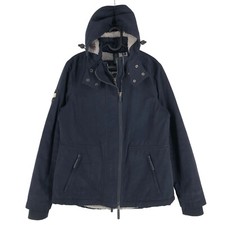 SUPERDRY Femme Parka Imperméable À Capuche Taille UK:14 - L