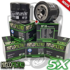Set 5 Filtres Filtre à Huile Hiflo HF138 Suzuki King Quad 750 Axi 2011 2012 2013