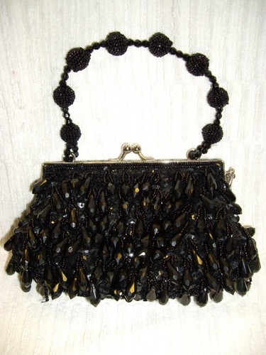 Vintage stephanie black beaded - stephanie,