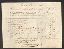 PARIS (IV°) FABRICANT de BIJOUX  "Bijoutier d'ART / GIRARDOT & BOREL" en 1826