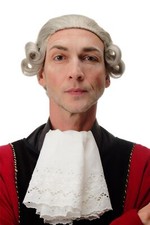 Perruque de Qualité Homme Théâtre Baroque Lord Noble Gris F2588