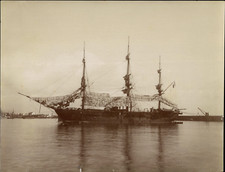 Marine Française, Frégate Iphigénie, Lavage du Linge Vintage albumen print Tir